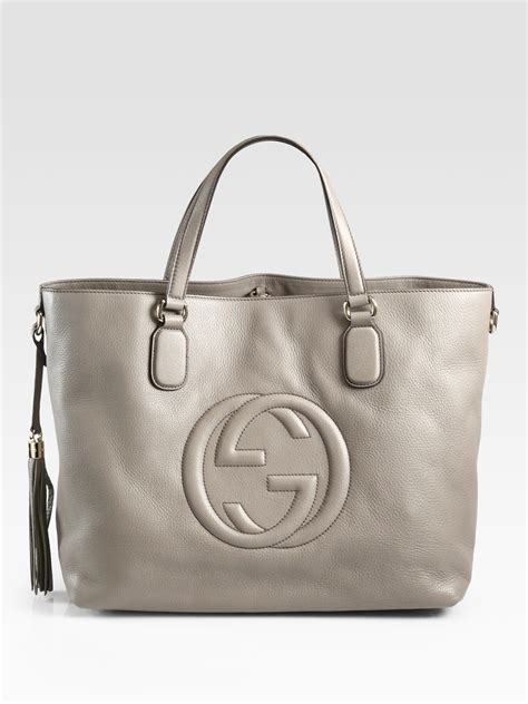 gucci signature bag grey|Gucci tote bags for sale.